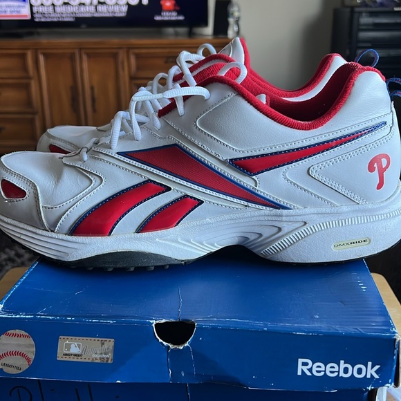Men’s Reebok athletic shoes, size 14 colors are white, red, and royal - Picture 3 of 6